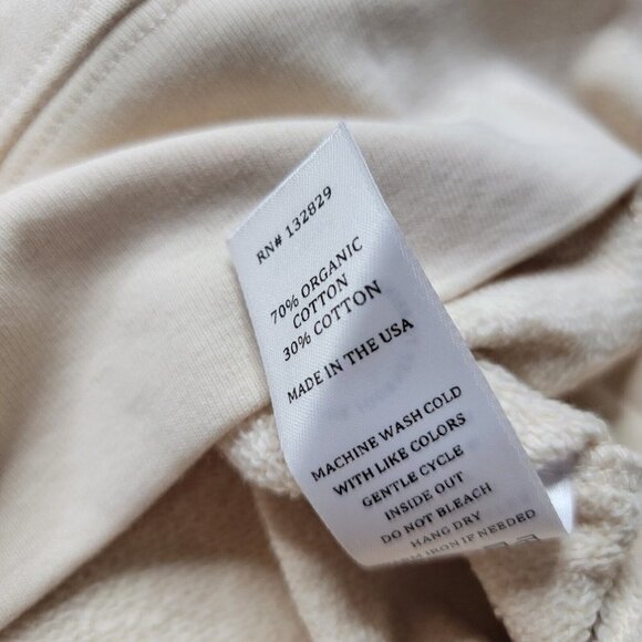 Wellbeing Being Well Goldie Cotton Sweatshirt In Bone White Cream NWT Size M - Picture 14 of 14